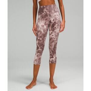 Lululemon High-Rise Crop Pants | Diamond Dye Mink Berry Lunar Rock Shadow Grey 8